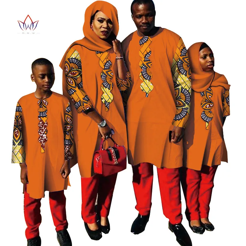 Комплект из 4 предметов, Африканский Топ для женщин и мужчин, Bazin Riche, одежда в африканском стиле, мужская верхняя одежда для пары в африканском стиле, топы для детей, одежда, WYQ265 - Цвет: 10