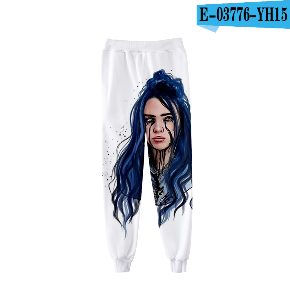 Повседневные брюки Billie Eilish3D, популярные брюки для мужчин и женщин, модные новые осенне-зимние удобные спортивные штаны золотистого цвета с 3D рисунком для мальчиков и девочек - Цвет: 3D pants