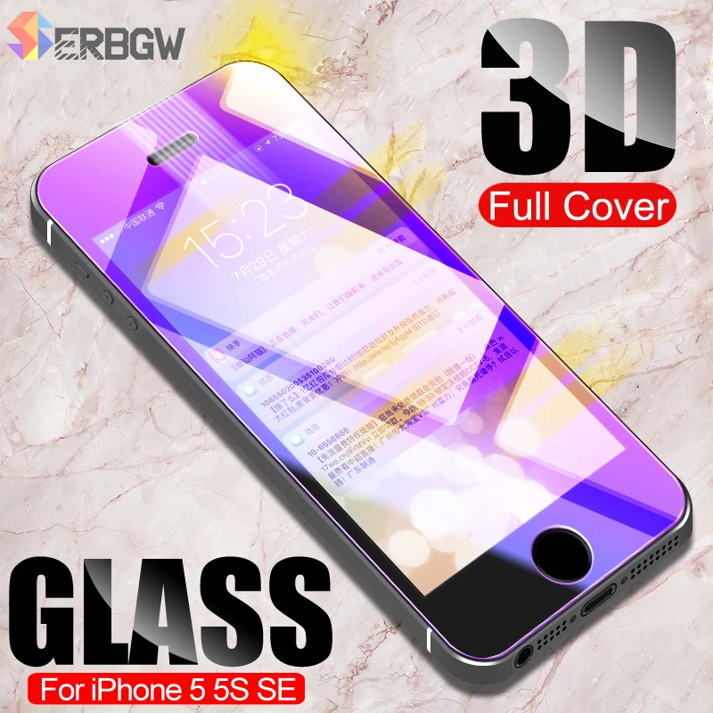 

3D Protective Glass On The For iPhone 5S 5 5C SE Tempered Screen Protector Safety Glass For Apple iPhone 4 4S Protection Film