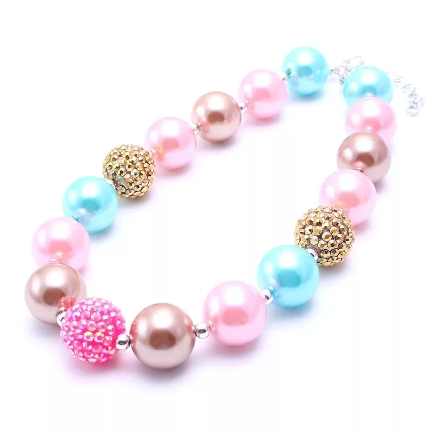 Kid Chunky Necklace Girl bubble beads 