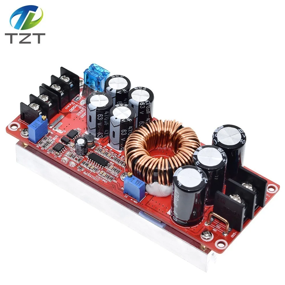 TZT 1200W 20A DC преобразователь Повышающий Модуль питания в 8-60V OUT 12-83V