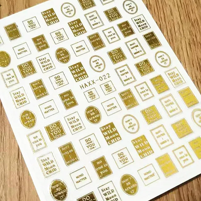 Newest MG505-02 lable design nail stickers 3d Japan Korea style nail decals self-adhesive DIY nail decoration tools hanyi 022