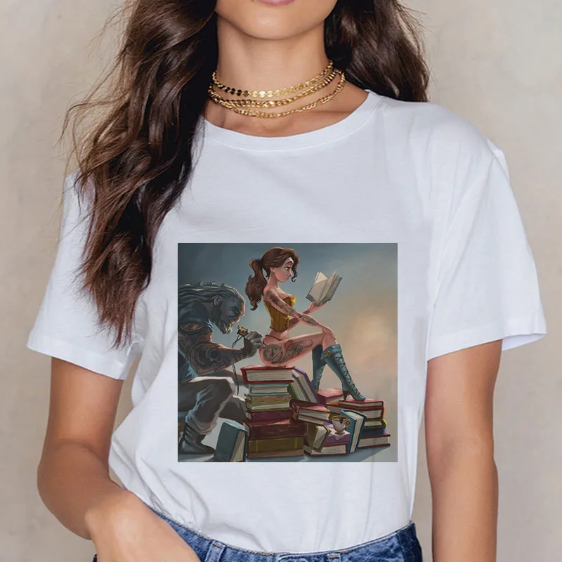 Женская Сексуальная футболка с принтом принцессы в стиле Харадзюку футболка с круглым вырезом и короткими рукавами красивые модные топы для девочек