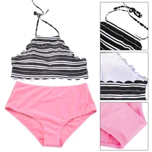 Комплект бикини, купальник, эластичный, Sunmmer, для плавания, раздельный, полиэстер, пляжная одежда, для женщин, дышащий, модный, регулируемый, для девушек