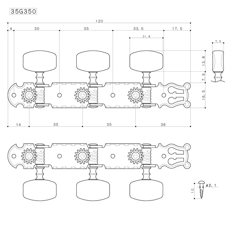 GOTOH 35G350 Серебряная Классическая гитара головки тюнеры Сделано в Японии