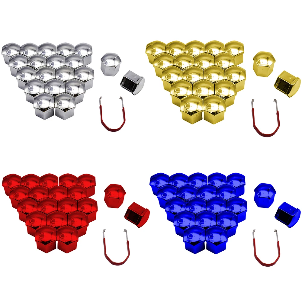20Pcs Car Wheel Nut Caps Protection Covers Caps Anti-Rust Auto Hub Screw Cover 17/19/21mm Car Tyre Nut Bolt Exterior Decoration car accessories wheel nut caps screw caps auto accessories wheel nut covers bolt nut covers