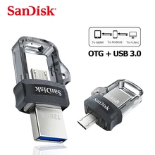 SanDisk флеш-накопитель USB 3,0 флеш-накопитель 32 Гб 64 Гб 128 ГБ TYPE-C флеш-накопитель Micro USB OTG карта памяти lightning для iPhone/Android