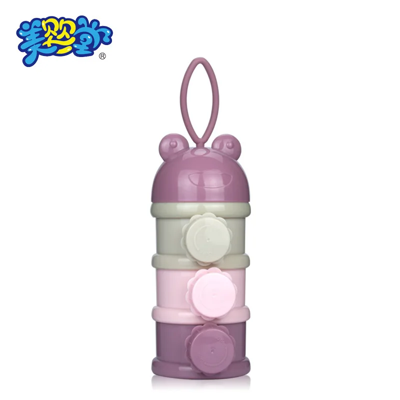 

Natural detox ying tang Creative Three Grid Milk Box Cartoon Portable Side Infant Multilayer Milk Powder Storage Lattice