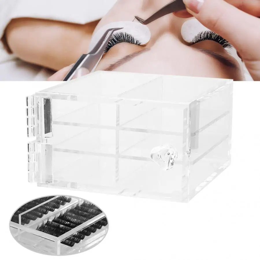

6 Layers Acrylic False Eyelash Display Box Grafting Eyelash Storage Box Organizer n