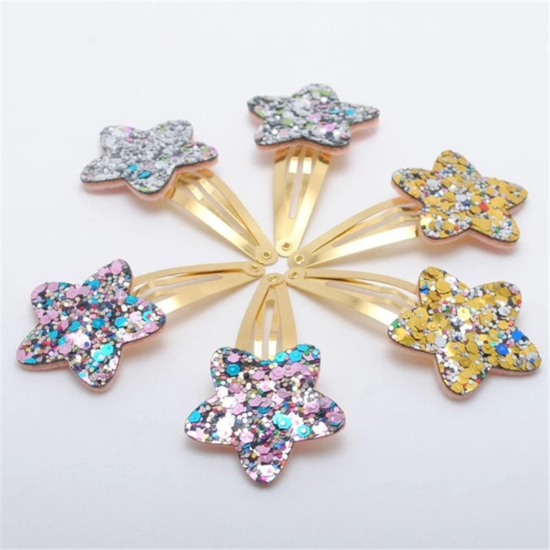 3-12pcs 12 шт., заколки для волос с короной для девочек, детские блестящие заколки для волос, заколка для волос с изображением звезд, сердечек, ушей МИККИ, заколка, аксессуары для волос, повязка для волос - Цвет: 3-12pcs