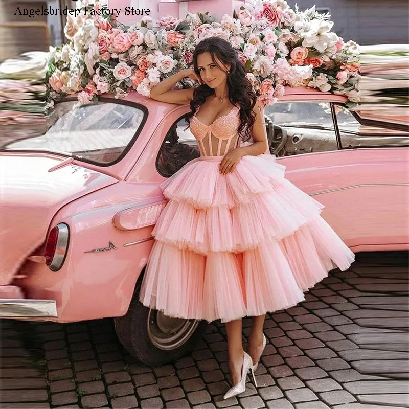 Tanio Angelsbridep 2022 różowa suknia balowa suknie balowe Sweetheart koraliki sklep