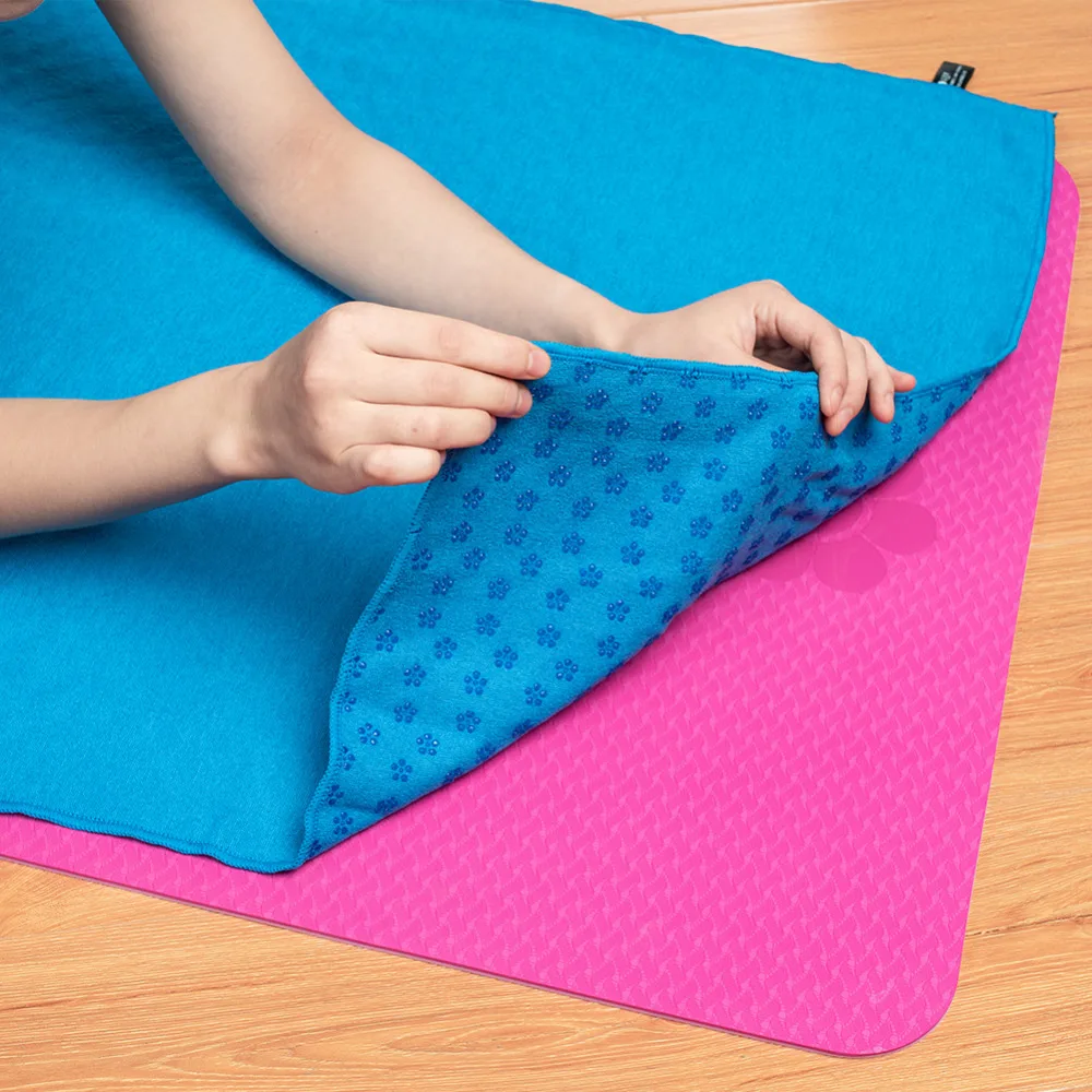 183*63cm Non Slip Yoga Towel Blanket Fitness Mat Odor Free Sweat Absorbent Yoga Mat Towel For Fitness Exercise Pilates Training