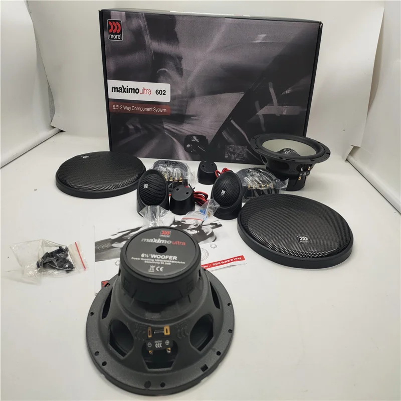 Morel Maximo 울트라 602 카 오디오 6.5, 양방향 4 옴 90W 구성 요소, 자동차 스피커 시스템, 이스라엘 도요타 제조, , 4 세트