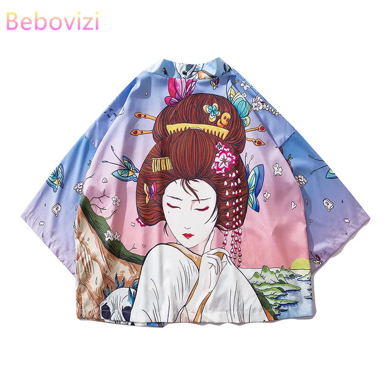 Новинка 2019 женские рубашки Bebovizi Nwe японские блузки кимоно уличная одежда в