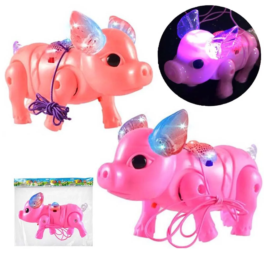 

Children's New Exotic Toys Electric Leash Cute Pigs Will Walk Luminous Music Baby Learning Toys Parent-child Interaction 088