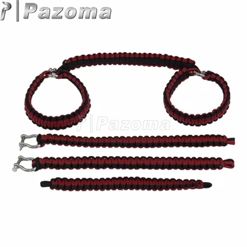 

5 Color Rollbar Paracord Grab Handles With D-Ring Shackles For Jeep Wrangler TJ CJ JK LJ 2 Door 4 Door