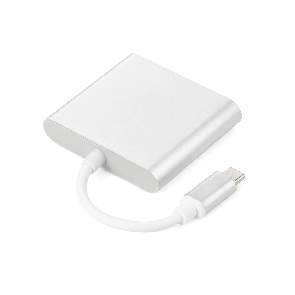 Адаптер Geartronic Usb c HDMI type c Hdmi mac 3,1 конвертер type c to hdmi HDMI/USB 3,0/type-C Алюминиевый адаптер для Apple Macbook