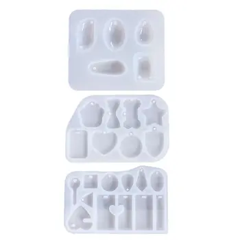 

Crystal Epoxy Resin Mold with Hole Pendant Casting Silicone Mould DIY Crafts Jewelry Necklace Bracelet Making Tools