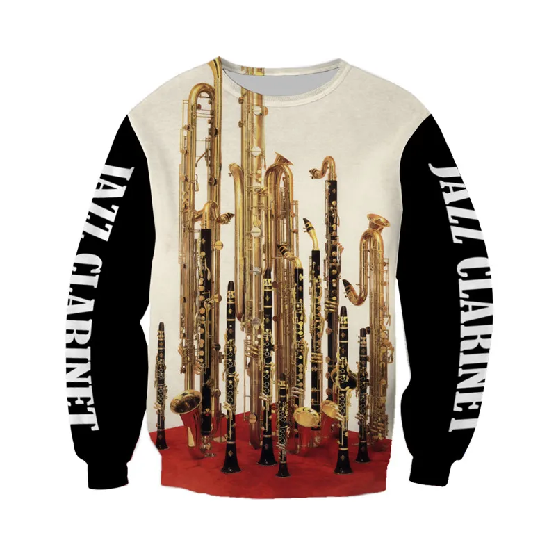 Autumn New Design Clarinet Clothes 3D All Over Printed Hoodie/Sweatshirt/Zip Up Hoodie Unisex Fashion Casual Tops