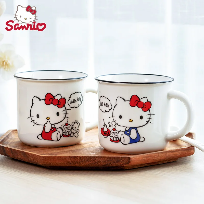 400 мл мультяшная кружка HelloKitty Большая керамическая фарфоровая дорожная для
