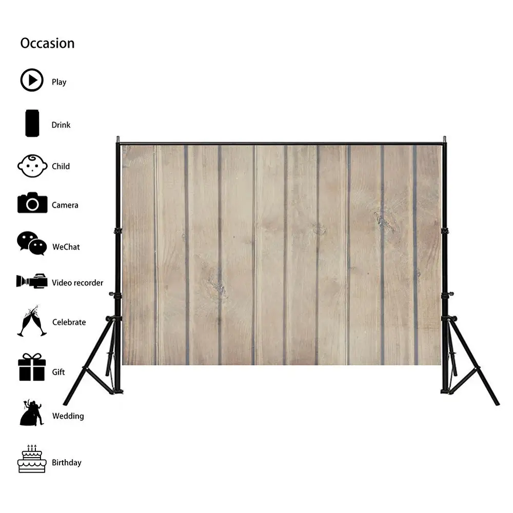 

Retro Wooden Photo Background Photophone Pinewood Photography Backdrops Studio Shoots for Baby Newborn Cake