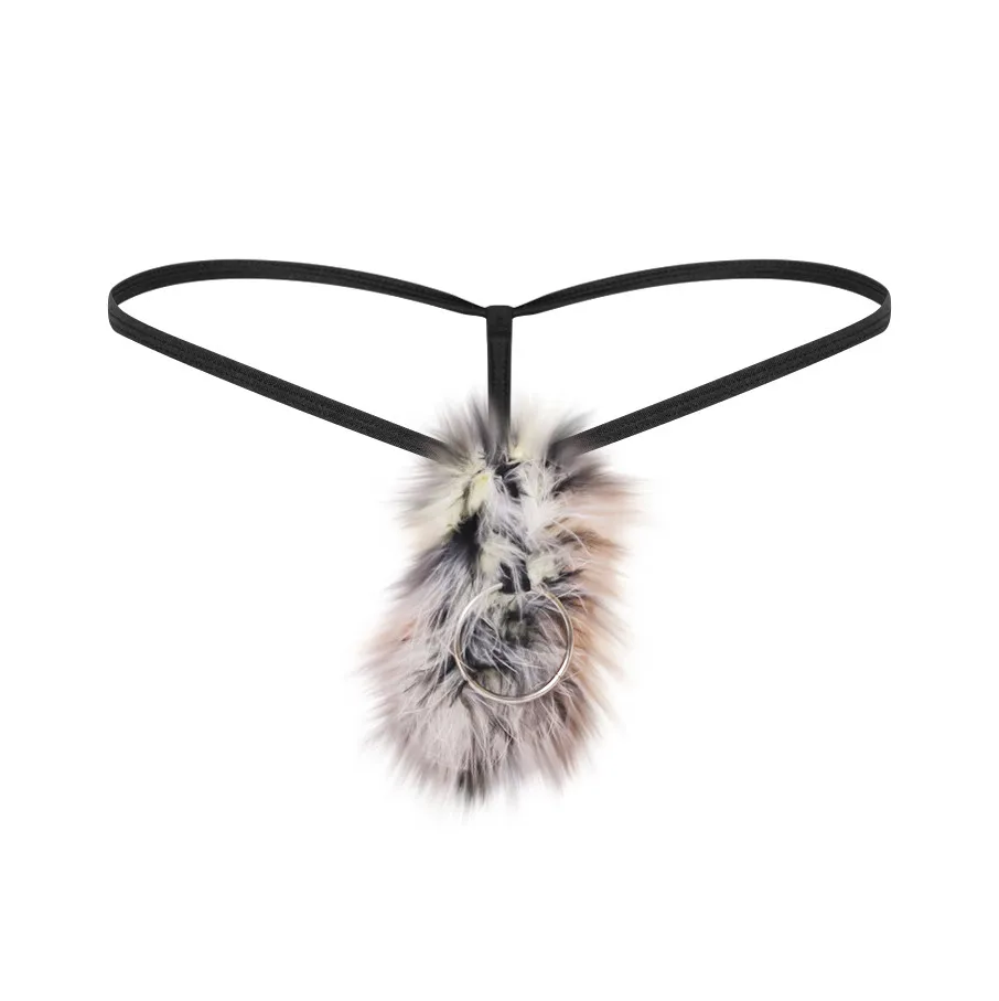 Мужские стринги из пуха с микро обручом модные удобные бесшовные трусы танга hombre