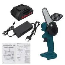  88V 800W Electric Chain Saw Lithium Battery Mini Pruning One-handed Garden Tool With Chain Saws Rechargeable Woodworking Tool 