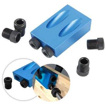 

Pocket Hole Jig Kit 6/8/10mm Drill Sleeve DIY Woodworking punching Locator Angle Drilling Holes Guide Dowel Wood