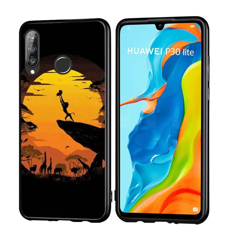 The Lion King Silicone Phone Case for Huawei P30 P20 P40 Lite E Pro P Smart Z Plus 2019 P10 P9 Lite Black Cover