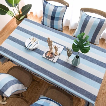 

Waterproof Color Plaid Tablecloth Art Imitation Cotton Linen Small Fresh Nordic Net Black Tea Table Cloth Tablecloth Cover Cloth