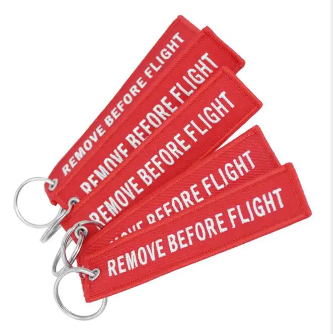 Fashion Remove Hanging Decor Keychain for Mobile Before Flight Letters Embroidered Key Chain Bag Dropper Shipping