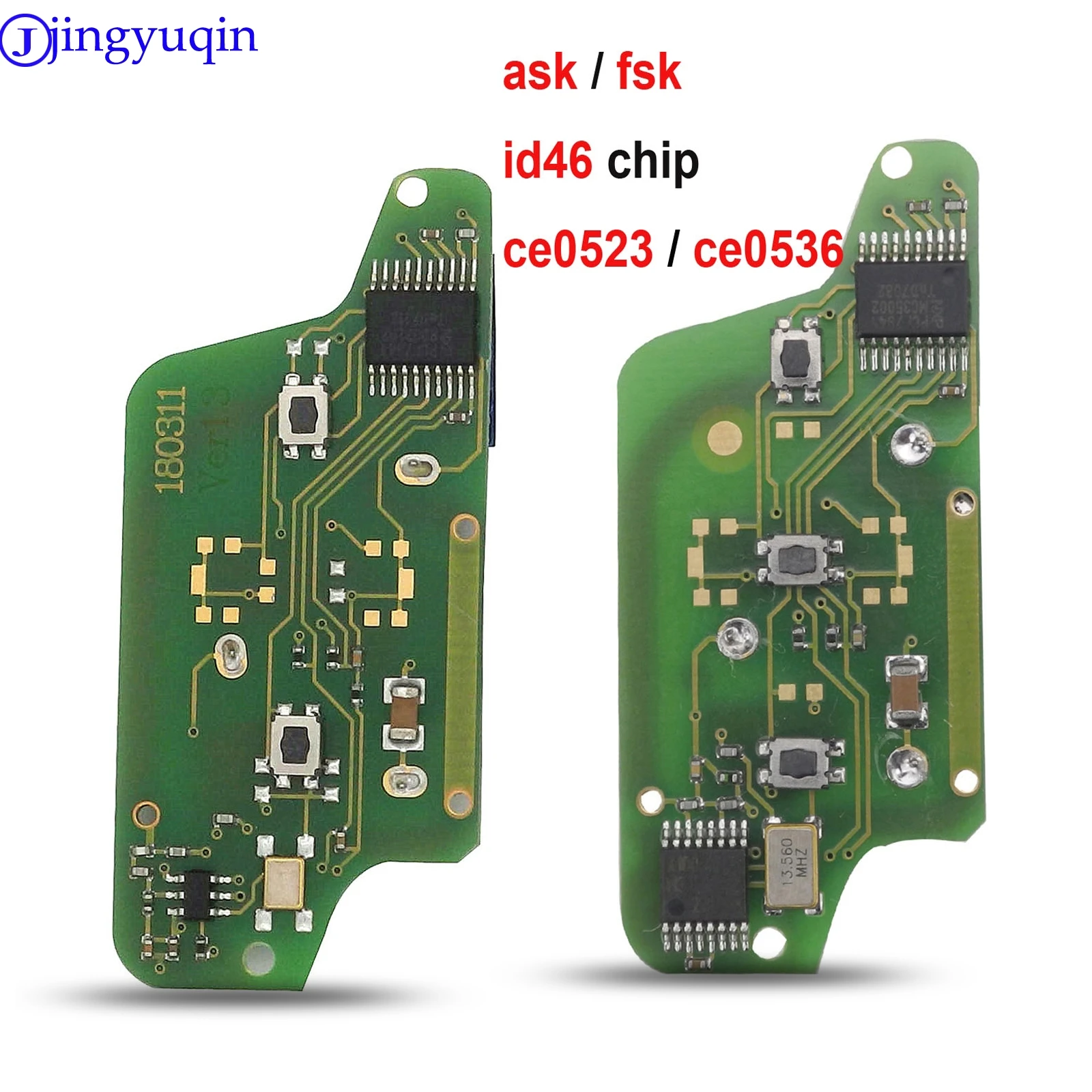 Пульт дистанционного управления jingyuqin ASK/FSK для Peugeot 207 307 308 407 607 807 Citroen C2 C3 C4 C5 C6 CE523