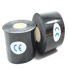 2,5 см х 5 м Спортивная мышечная лента эластичная наклейка на повязку хлопок клейкий штамм травма поддержка-черный