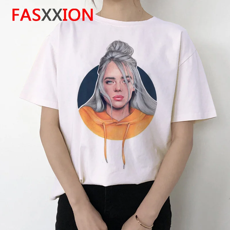 Billie Eilish Футболка женская хип-хоп ulzzang корейский стиль harajuku футболка новая одежда модная футболка 90s летний графический
