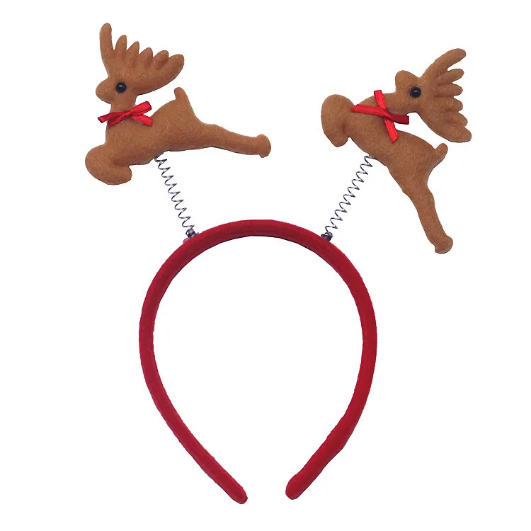 Рождественская повязка на голову, Рождественская повязка на голову, заколка, мультяшный олень, снеговик, рога, ребенок, взрослый, блестящая игрушка, рождественский подарок - Цвет: 8