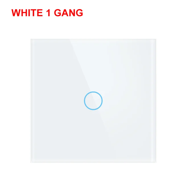 Wifi Wall Touch Switch EU No Neutral Wire Required Smart Light Switch 1 2 3 Gang 220V Tuya Smart Home Support Alexa Google Home White 1 Gang