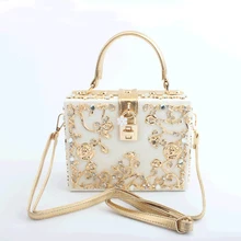 Женская сумка с объемным бриллиантовым цветком, кружевной кожаный брендовый дизайн, женская вечерняя сумочка, сумка-тоут, ночная Сумочка с плечевым ремнем для переноски