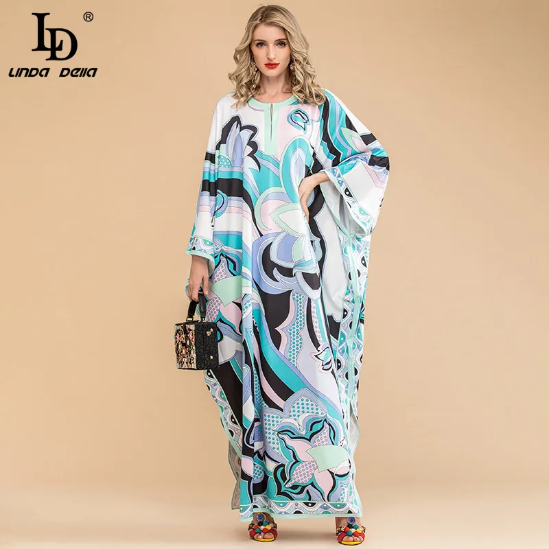 LD LINDA DELLA Autumn Bohemian Maxi Dress Plus