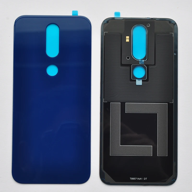 BINYEAE стеклянный задний корпус крышка батареи Чехол для Nokia 4,2 TA-1184 TA-1133 TA-1149 TA-1150 TA-1157 TA-с логотипом+ клей - Цвет: Blue