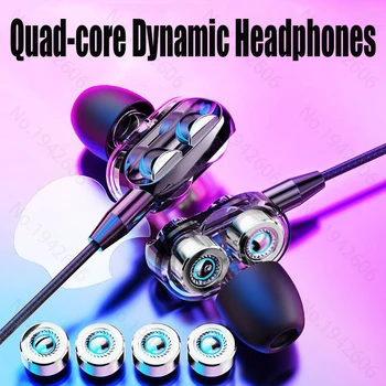 

Dual Drive Stereo Wired Earphone In-Ear Sport Headset with Mic Mini Earbuds Handsfree Earphones for IPhone Samsung Huawei Xiaomi