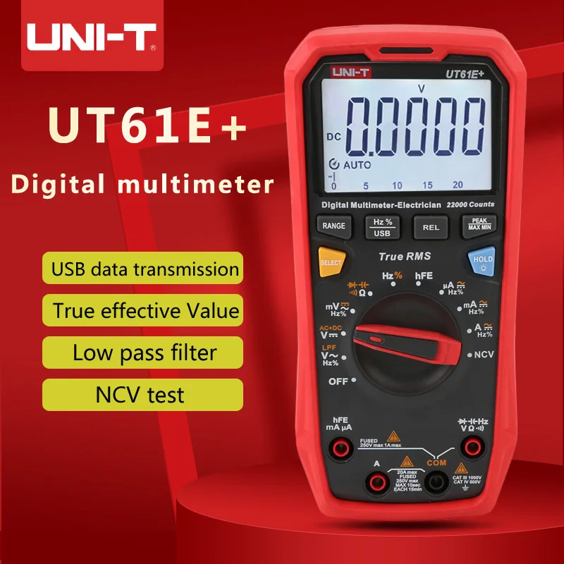 Цифровой мультиметр ручной тестер функция True RMS Автоматический диапазон