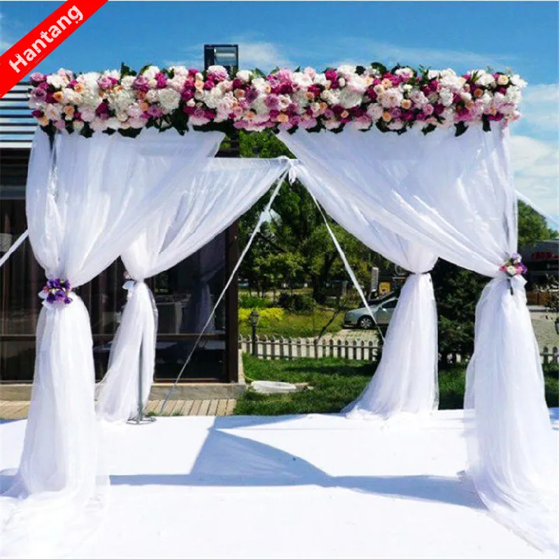 

5M*48cm High-density Organza Wedding Background Veils Wedding Chair Back Gauze Check-in Table Layout Arch Yarn Decoration 6Z