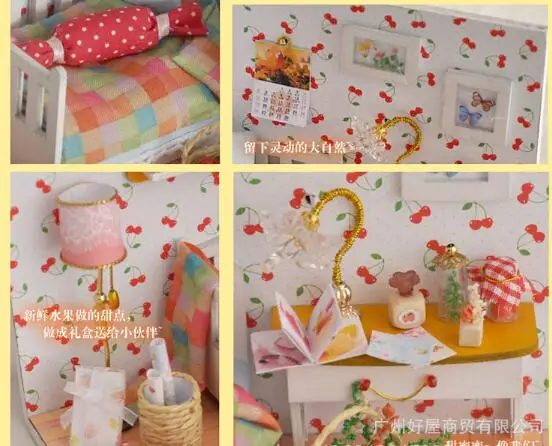 Кукольный дом Миниатюрный DIY кукольный домик с деревянная мебель для дома фрукты осени для детей подарок на день рождения Рождественский подарок