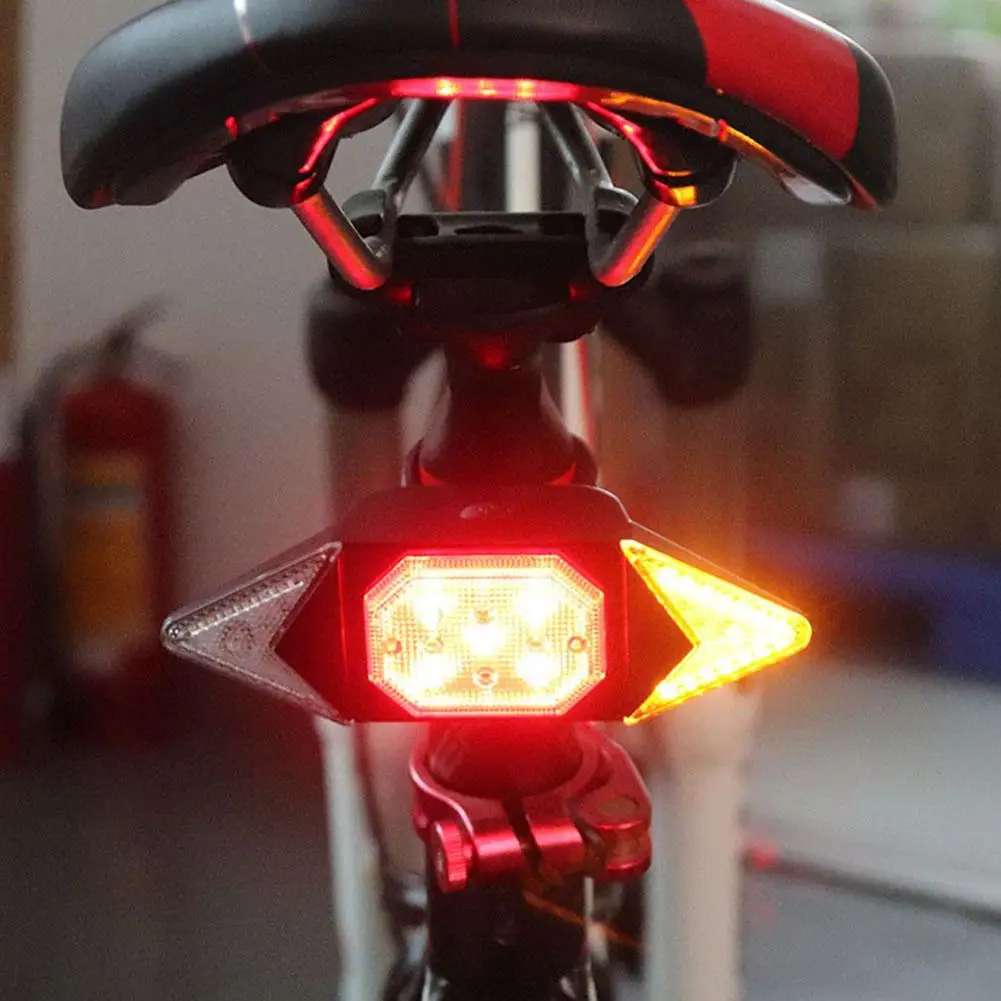 USB şarj edilebilir dönme sinyali bisiklet stop lambası bisiklet ışığı  uzaktan kumanda bisiklet aksesuarları yedek parçaları - AliExpress