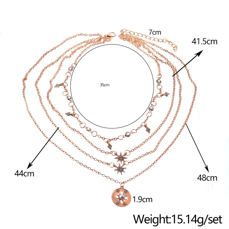 Модное ожерелье в форме сердца, звезды, Луны, очаровательное колье, кристальная подвеска, ожерелье на цепочке, женские массивные ювелирные изделия,, ожерелье s - Окраска металла: 236