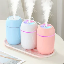 Taşınabilir USB hava nemlendirici 260ml ultrasonik aromalı uçucu yağ difüzör serin sis temizleyici aromaterapi araba ev için