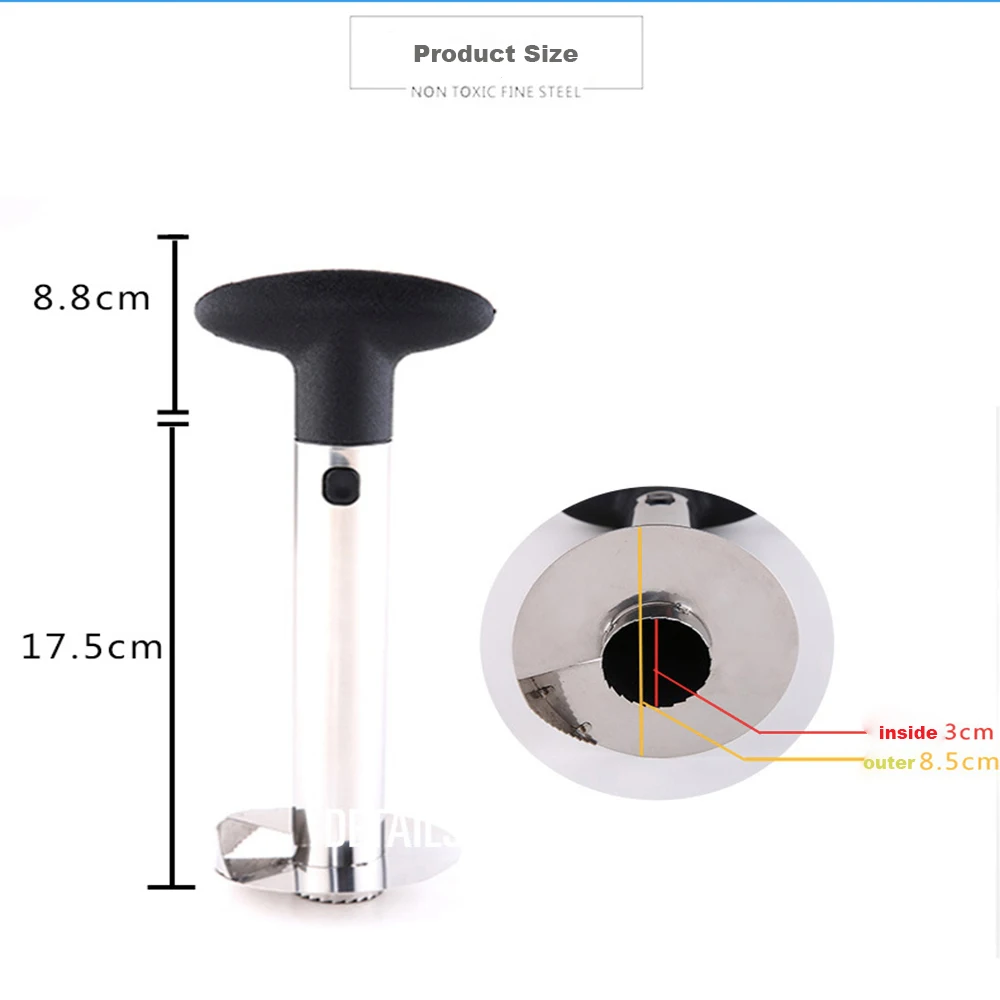 Слайсер для ананаса Овощечистка из нержавеющей стали разделочный кухонный нож для фруктов аксессуары ломтерезка для ананаса измельчители 1 шт