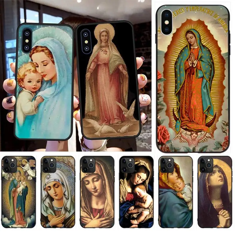 Чехол для iPhone 11 pro XS MAX 8 7 6 6S Plus X 5S SE XR с изображением Девы Марии | Мобильные телефоны