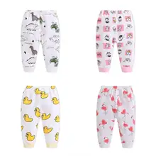 Детские штаны с рисунком; длинные брюки; леггинсы для маленьких девочек и мальчиков; хлопковая одежда для новорожденных; весенне-осенняя одежда для малышей; детские штаны