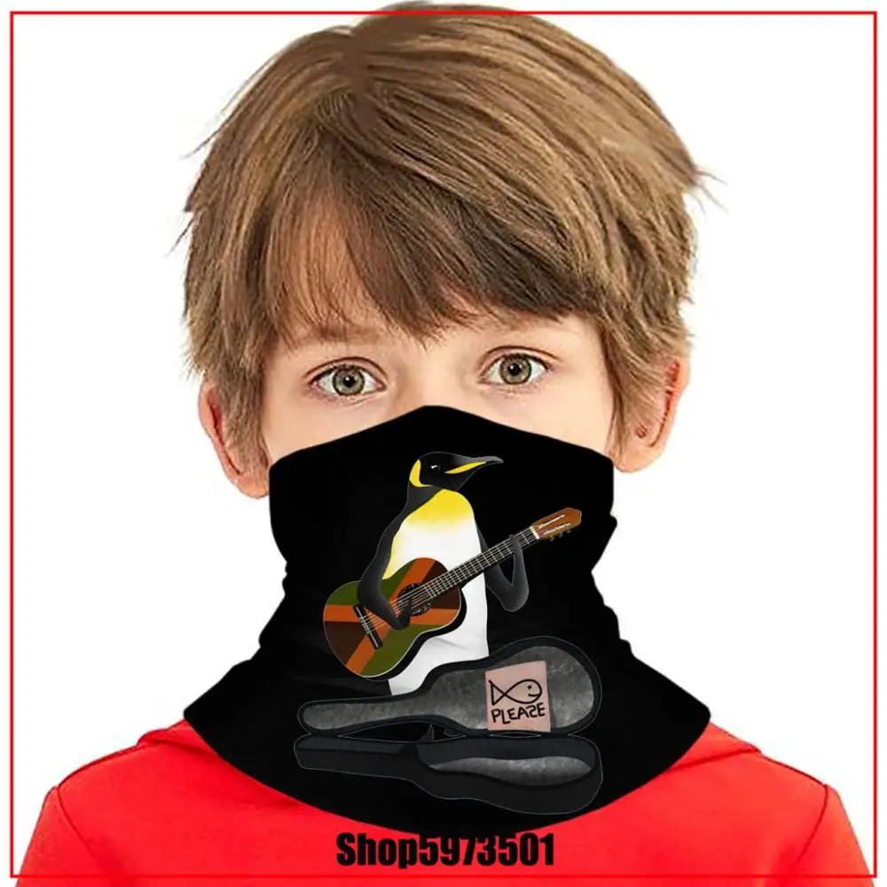 Penguin Busking Busker Guitar Reggae Jamaica Scrunchie harry bandanas scarf DIY potter-loves Headband hair accessories masks |